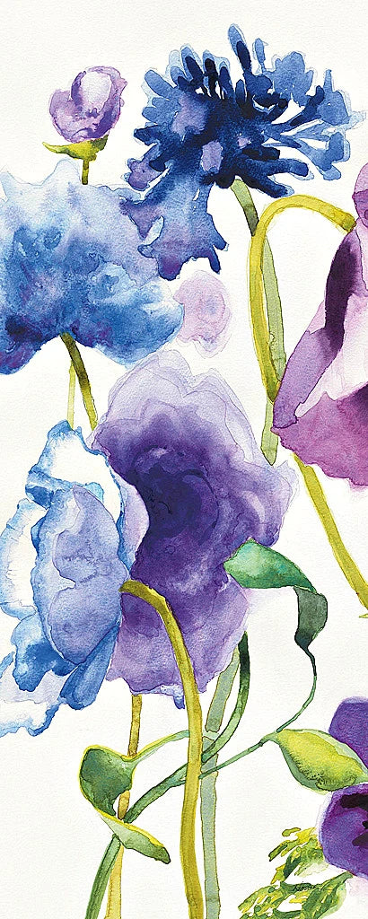 Blue and Purple Mixed Garden I Panel I by Shirley Novak