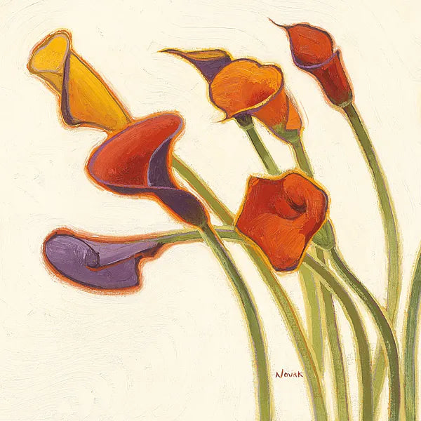 Callas in the Wind II by Shirley Novak. SKU 2694a. Archival Giclee Fine art print for wall decor.