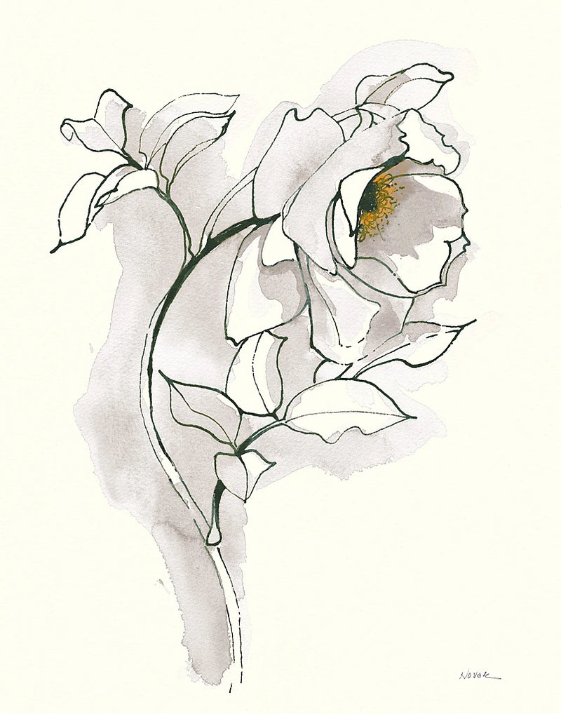 Carols Roses III Soft Gray by Shirley Novak