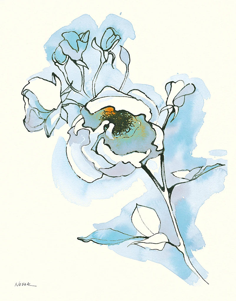 Carols Roses IV Blue by Shirley Novak