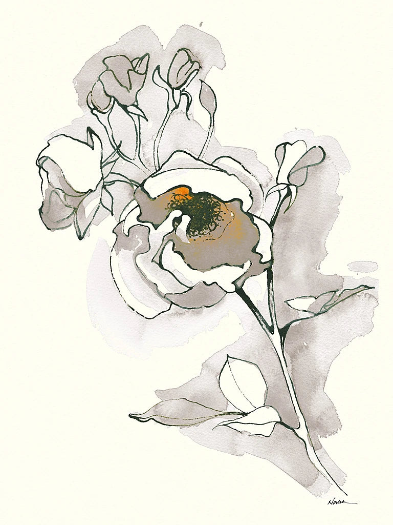 Carols Roses IV Tan by Shirley Novak