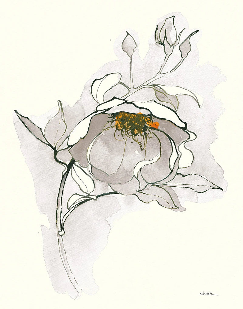 Carols Roses V Off White by Shirley Novak