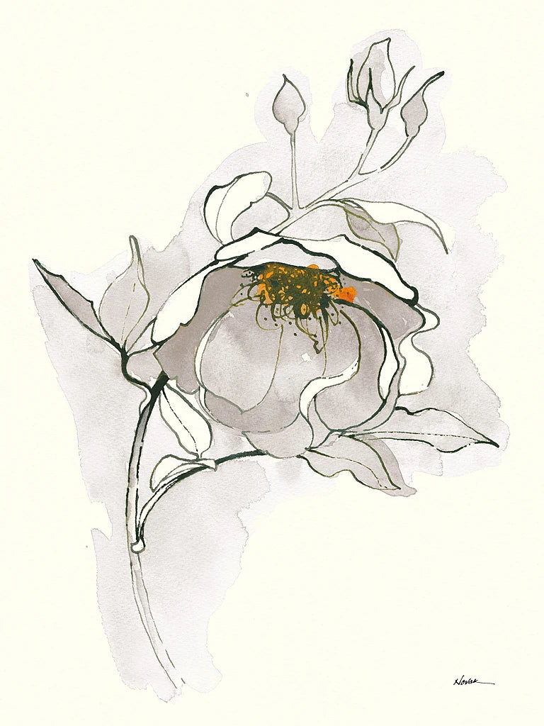 Carols Roses V Off White by Shirley Novak