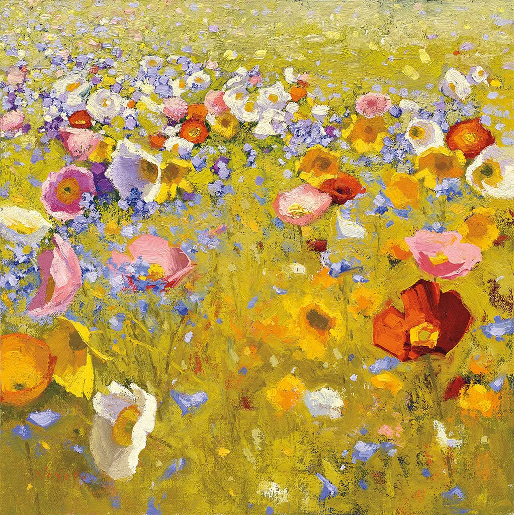 Champ de Fleur I by Shirley Novak. SKU 22127a. Archival Giclee Fine art print for wall decor.