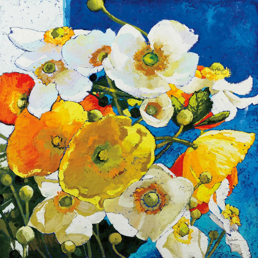 Chasing Color for the Happy of It by Shirley Novak. SKU 89146a. Archival Giclee Fine art print for wall decor.