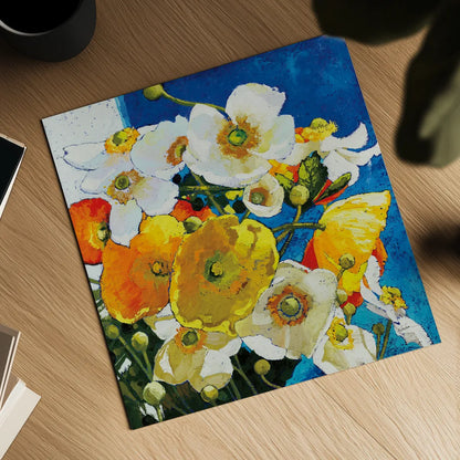 Chasing Color for the Happy of It by Shirley Novak. Shown as a detailed flat fine art print, highlighting archival giclee quality. Available as an archival giclee rolled canvas, fine art paper, or poster print. SKU 89146a.