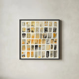 City Windows I Autumn by Shirley Novak. Shown in a sleek black glass frame for a contemporary gallery look. Available as an archival giclee rolled canvas, fine art paper, or poster print. SKU 78331a.