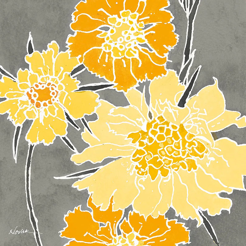 Cloisonne Beauty I Gray Crop by Shirley Novak. SKU 21472a. Archival Giclee Fine art print for wall decor.