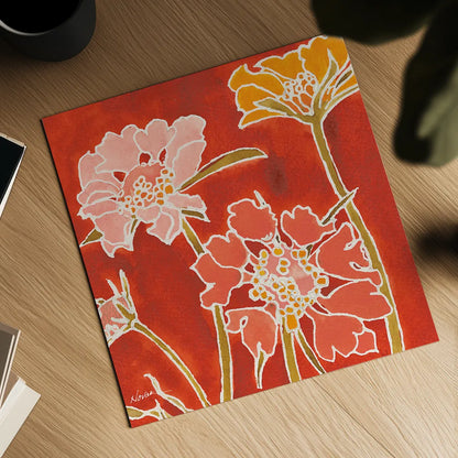 Cloisonne Beauty II Crop by Shirley Novak. Shown as a detailed flat fine art print, highlighting archival giclee quality. Available as an archival giclee rolled canvas, fine art paper, or poster print. SKU 21469a.