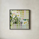 Color Chart I by Shirley Novak. Shown in a sleek black glass frame for a contemporary gallery look. Available as an archival giclee rolled canvas, fine art paper, or poster print. SKU 98493a.