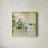 Color Chart I by Shirley Novak. Shown in a natural wood glass frame for a timeless modern aesthetic. Available as an archival giclee rolled canvas, fine art paper, or poster print. SKU 98493a.