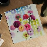 Color Chart II by Shirley Novak. Shown as a detailed flat fine art print, highlighting archival giclee quality. Available as an archival giclee rolled canvas, fine art paper, or poster print. SKU 98494a.