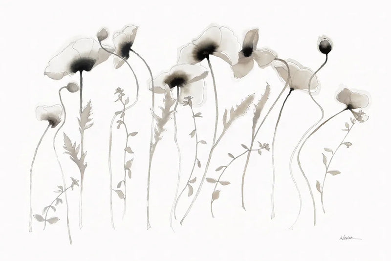 Coquelicots by Shirley Novak. SKU 89490i. Archival Giclee Fine art print for wall decor.
