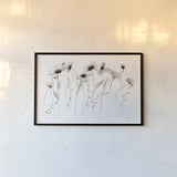 Coquelicots by Shirley Novak. shown as a paper print in a black flame. Available as a archival giclee rolled canvas, fine art paper, or poster print. SKU 89490i.