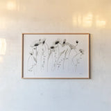 Coquelicots by Shirley Novak. shown as a paper print in a natural frame. Available as a archival giclee rolled canvas, fine art paper, or poster print. SKU 89490i.