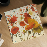 Coral Confetti by Shirley Novak. Shown as a detailed flat fine art print, highlighting archival giclee quality. Available as an archival giclee rolled canvas, fine art paper, or poster print. SKU 3230a.