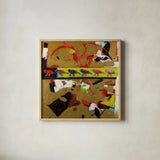 Direction Left by Shirley Novak. Shown in a natural wood glass frame for a timeless modern aesthetic. Available as an archival giclee rolled canvas, fine art paper, or poster print. SKU 92998a.