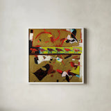 Direction Left by Shirley Novak. Shown in a crisp white glass frame for a clean and minimalist style. Available as an archival giclee rolled canvas, fine art paper, or poster print. SKU 92998a.