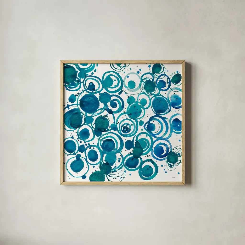 Dizzy Light Crop by Shirley Novak. Shown in a natural wood glass frame for a timeless modern aesthetic. Available as an archival giclee rolled canvas, fine art paper, or poster print. SKU 25021a.