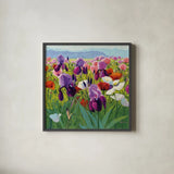 Early June by Shirley Novak. Shown in a sleek black glass frame for a contemporary gallery look. Available as an archival giclee rolled canvas, fine art paper, or poster print. SKU 22478a.