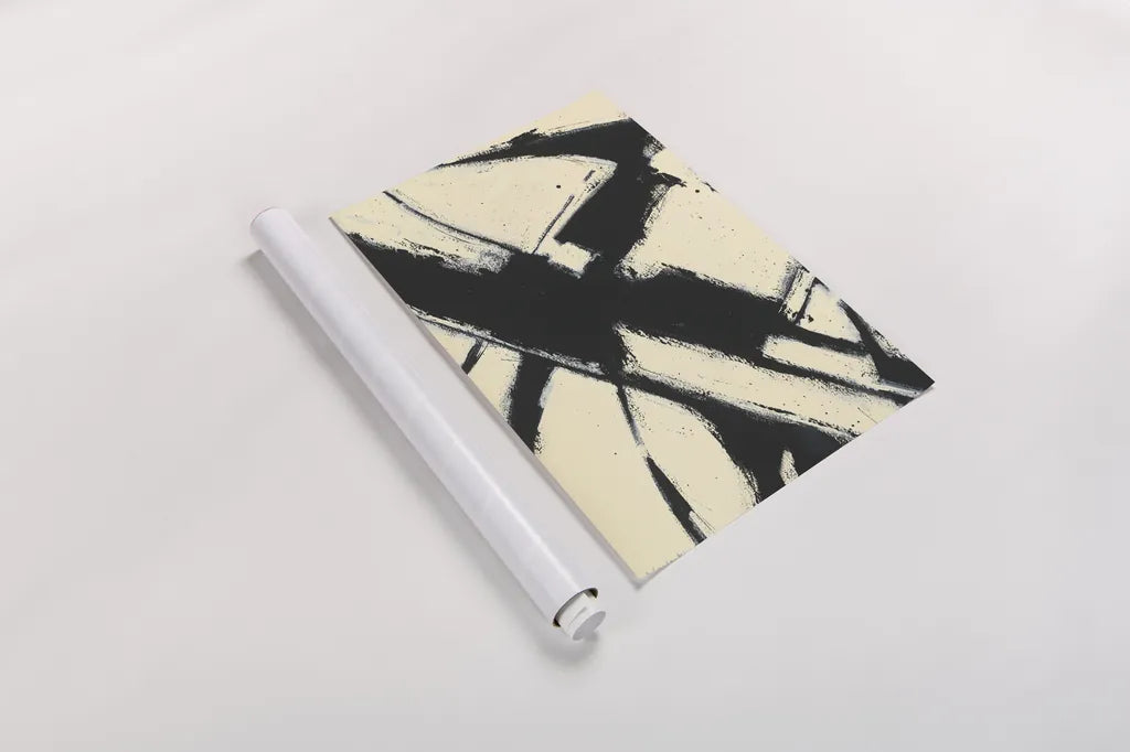 Expression Abstract I by Shirley Novak. shown as a rolled paper print. Available as archival giclee rolled canvas, fine art paper, or poster print. SKU 23734h.