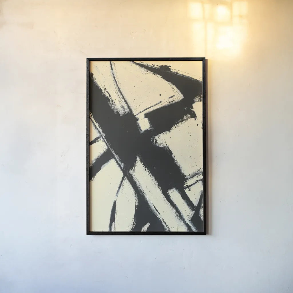 Expression Abstract I by Shirley Novak. shown as a paper print in a black flame. Available as a archival giclee rolled canvas, fine art paper, or poster print. SKU 23734h.