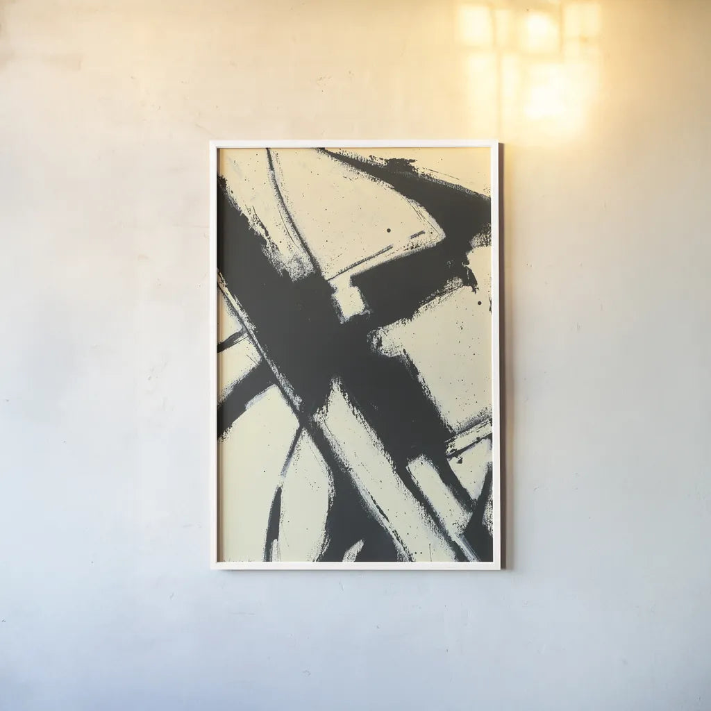 Expression Abstract I by Shirley Novak. shown as a paper print in a white frame. Available as a archival giclee rolled canvas, fine art paper, or poster print. SKU 23734h.