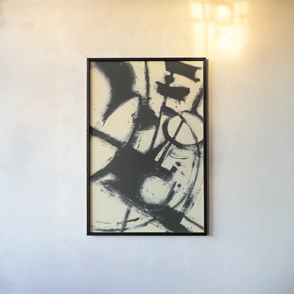 Expression Abstract II by Shirley Novak. shown as a paper print in a black flame. Available as a archival giclee rolled canvas, fine art paper, or poster print. SKU 23735h.