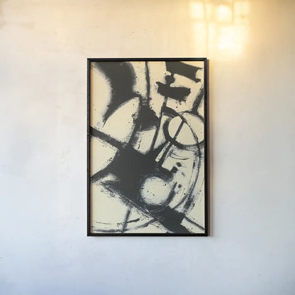 Expression Abstract II by Shirley Novak. shown as a paper print in a black flame. Available as a archival giclee rolled canvas, fine art paper, or poster print. SKU 23735h.