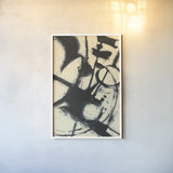 Expression Abstract II by Shirley Novak. shown as a paper print in a white frame. Available as a archival giclee rolled canvas, fine art paper, or poster print. SKU 23735h.