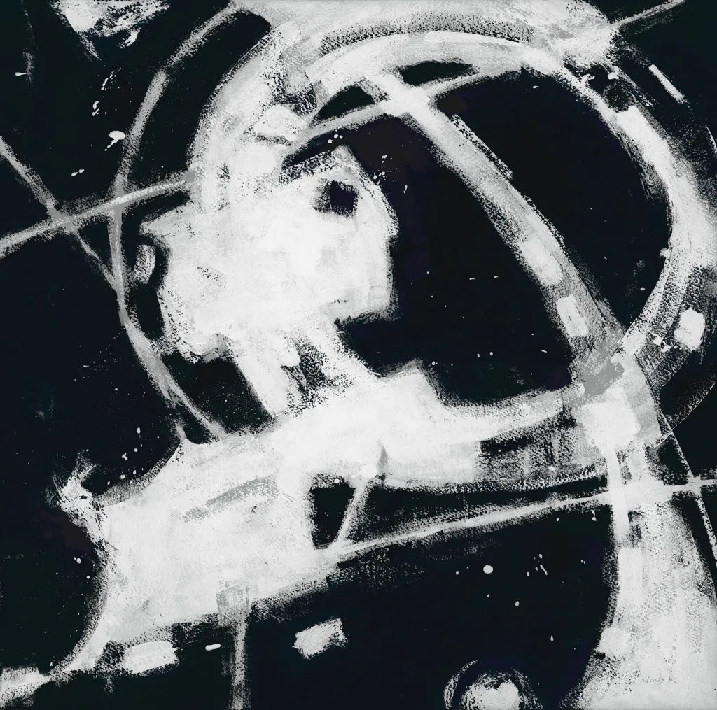 Expression Abstract III BW by Shirley Novak. SKU 54815a. Archival Giclee Fine art print for wall decor.