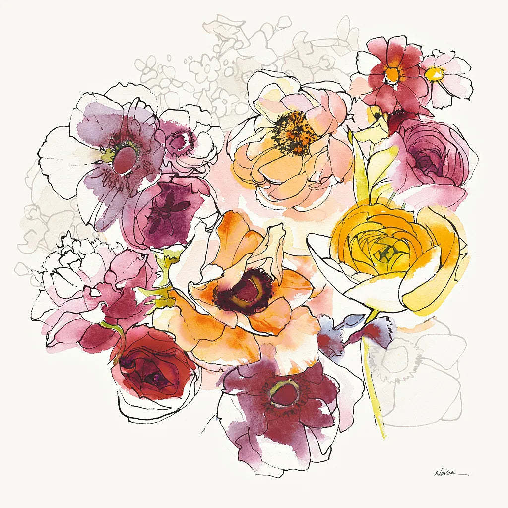 Fall Ruffles II by Shirley Novak. SKU 35569a. Archival Giclee Fine art print for wall decor.