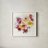 Fall Ruffles II by Shirley Novak. Shown in a crisp white glass frame for a clean and minimalist style. Available as an archival giclee rolled canvas, fine art paper, or poster print. SKU 35569a.