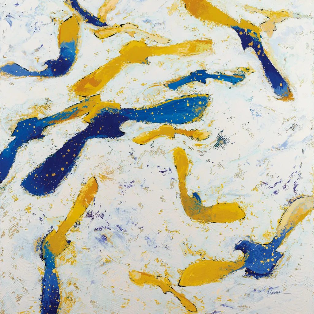 Fly Away Gold by Shirley Novak. SKU 90773a. Archival Giclee Fine art print for wall decor.