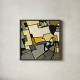 Garden II by Shirley Novak. Shown in a sleek black glass frame for a contemporary gallery look. Available as an archival giclee rolled canvas, fine art paper, or poster print. SKU 23716a.