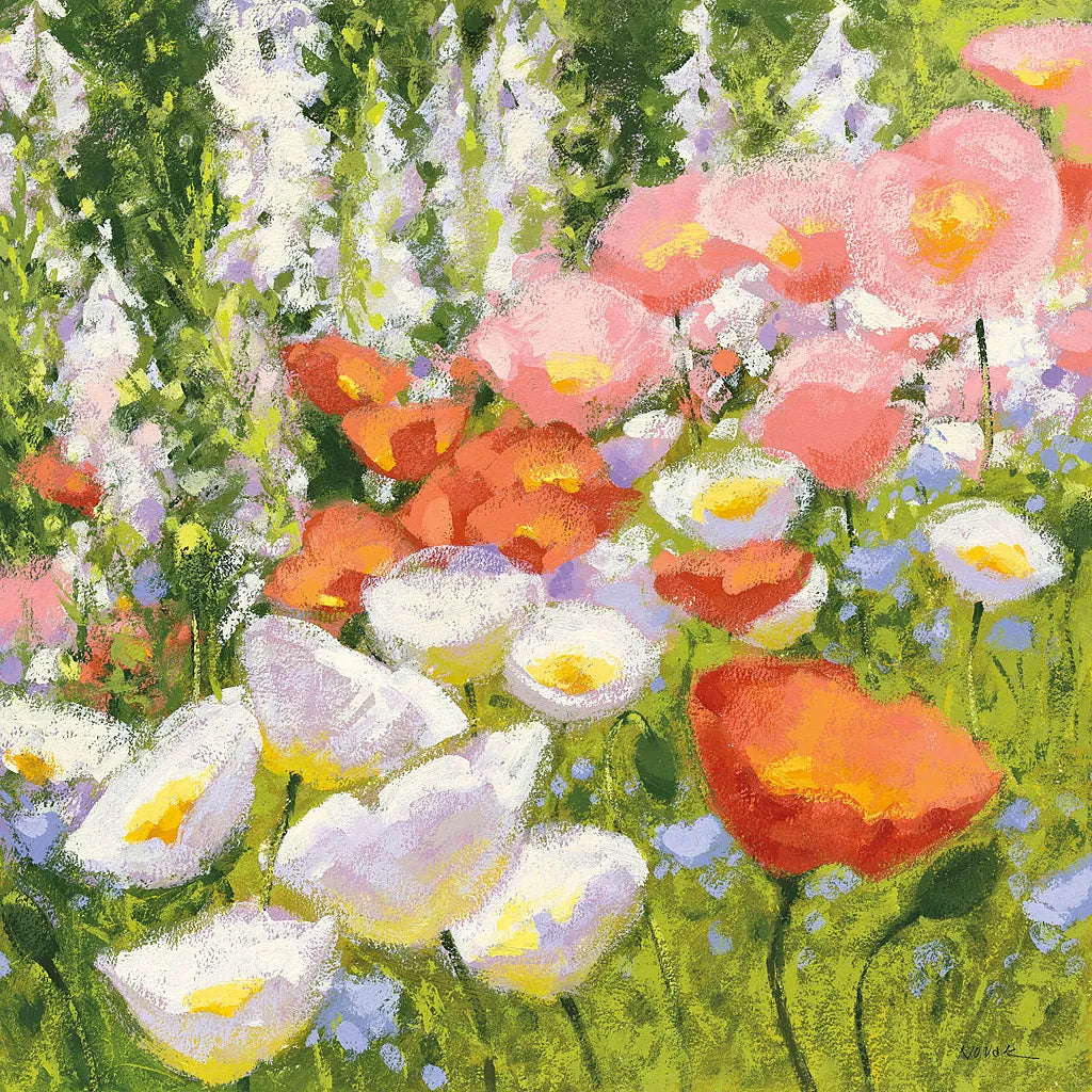 Garden Pastels II by Shirley Novak. SKU 27581a. Archival Giclee Fine art print for wall decor.