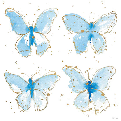 Gilded Butterflies by Shirley Novak. SKU 29794a. Archival Giclee Fine art print for wall decor.