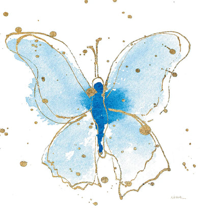 Gilded Butterflies V by Shirley Novak. SKU 30836a. Archival Giclee Fine art print for wall decor.