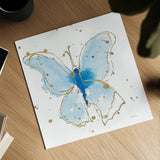 Gilded Butterflies V by Shirley Novak. Shown as a detailed flat fine art print, highlighting archival giclee quality. Available as an archival giclee rolled canvas, fine art paper, or poster print. SKU 30836a.
