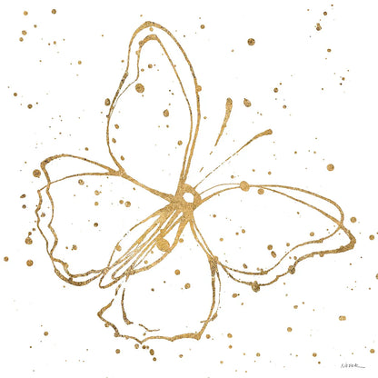 Golden Wings I by Shirley Novak. SKU 29790a. Archival Giclee Fine art print for wall decor.