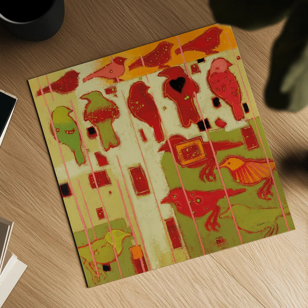 Green Eye by Shirley Novak. Shown as a detailed flat fine art print, highlighting archival giclee quality. Available as an archival giclee rolled canvas, fine art paper, or poster print. SKU 92999a.