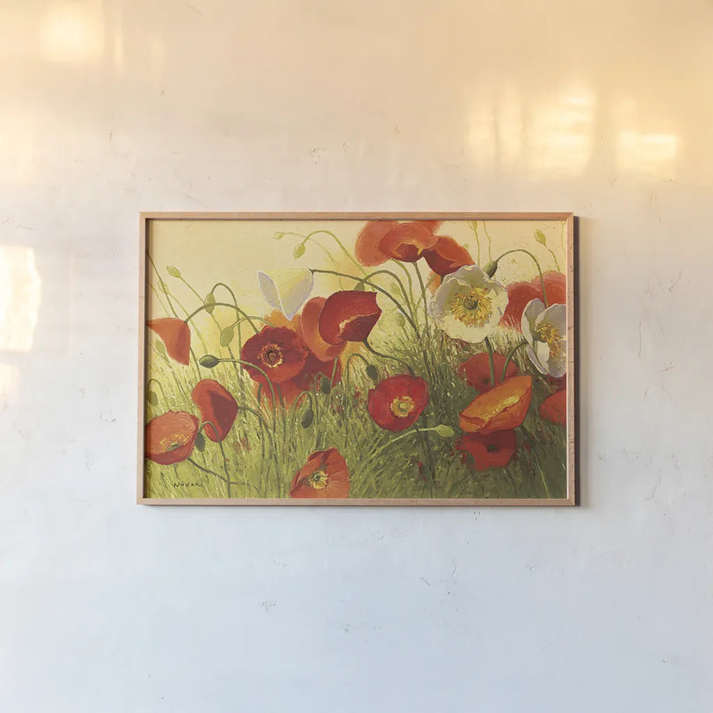 Havin a Heat Wave by Shirley Novak. shown as a paper print in a natural frame. Available as a archival giclee rolled canvas, fine art paper, or poster print. SKU 4736i.