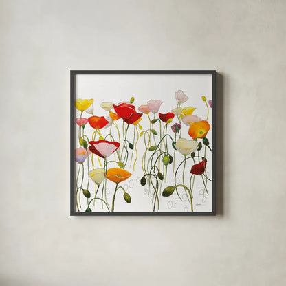 Iceland Patch by Shirley Novak. Shown in a sleek black glass frame for a contemporary gallery look. Available as an archival giclee rolled canvas, fine art paper, or poster print. SKU 94898a.