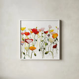 Iceland Patch by Shirley Novak. Shown in a crisp white glass frame for a clean and minimalist style. Available as an archival giclee rolled canvas, fine art paper, or poster print. SKU 94898a.