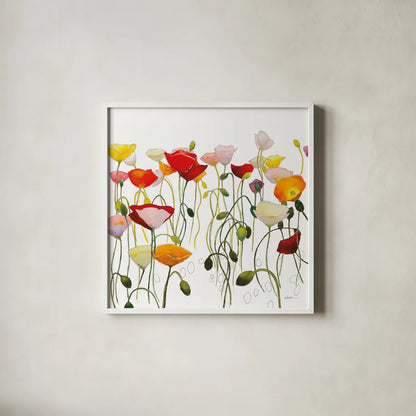 Iceland Patch by Shirley Novak. Shown in a crisp white glass frame for a clean and minimalist style. Available as an archival giclee rolled canvas, fine art paper, or poster print. SKU 94898a.