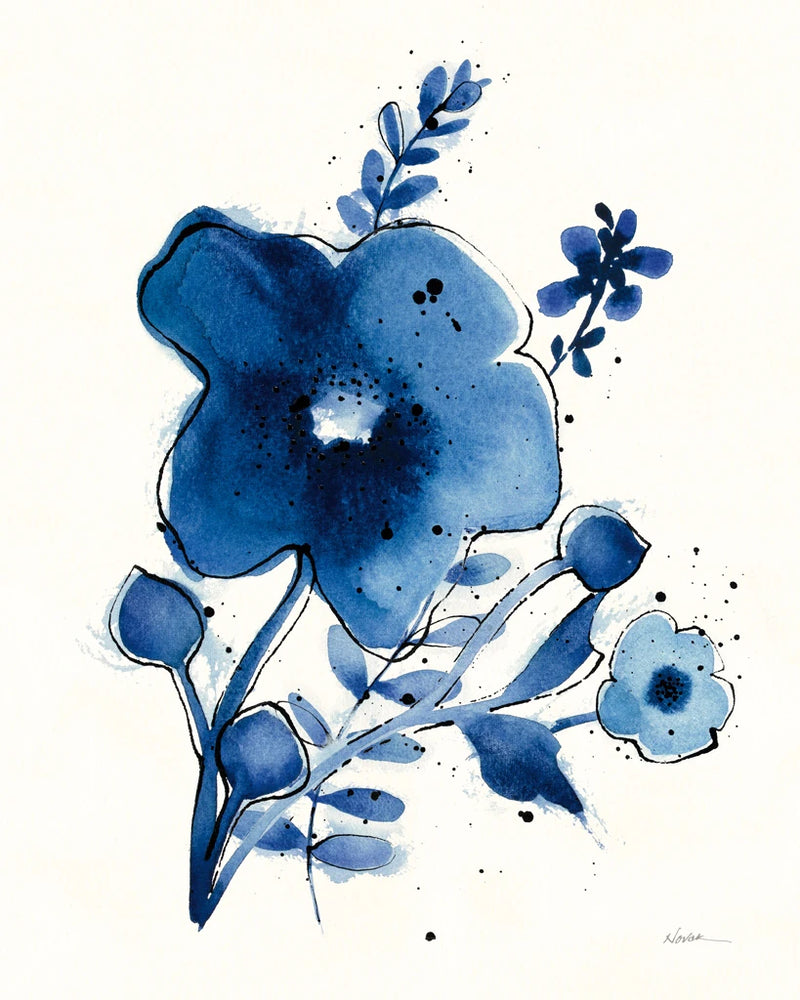 Independent Blooms Blue I by Shirley Novak