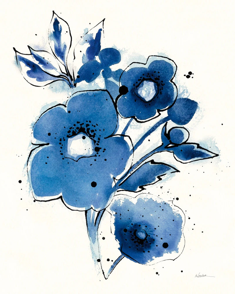 Independent Blooms Blue III by Shirley Novak