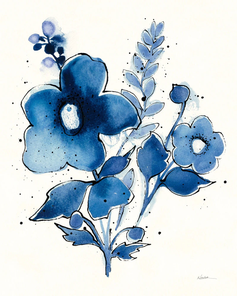Independent Blooms Blue IV by Shirley Novak