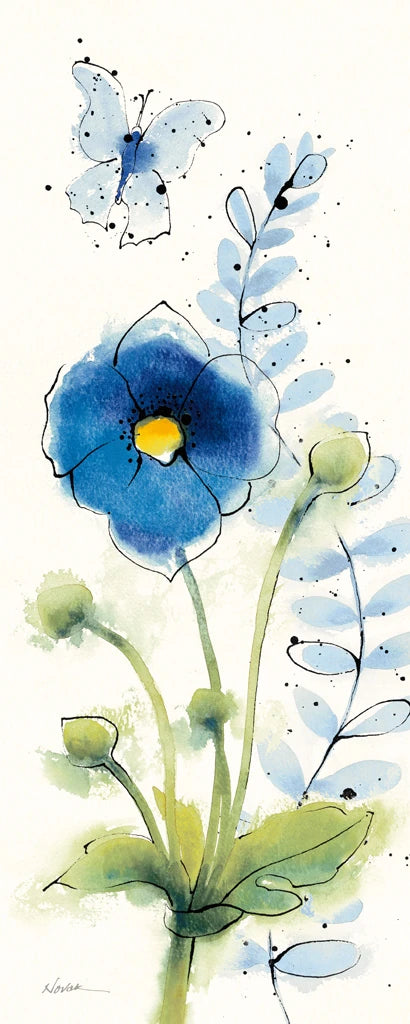 Independent Blooms Blue V by Shirley Novak