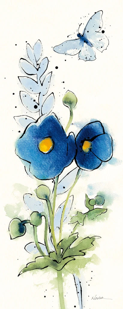 Independent Blooms Blue VI by Shirley Novak
